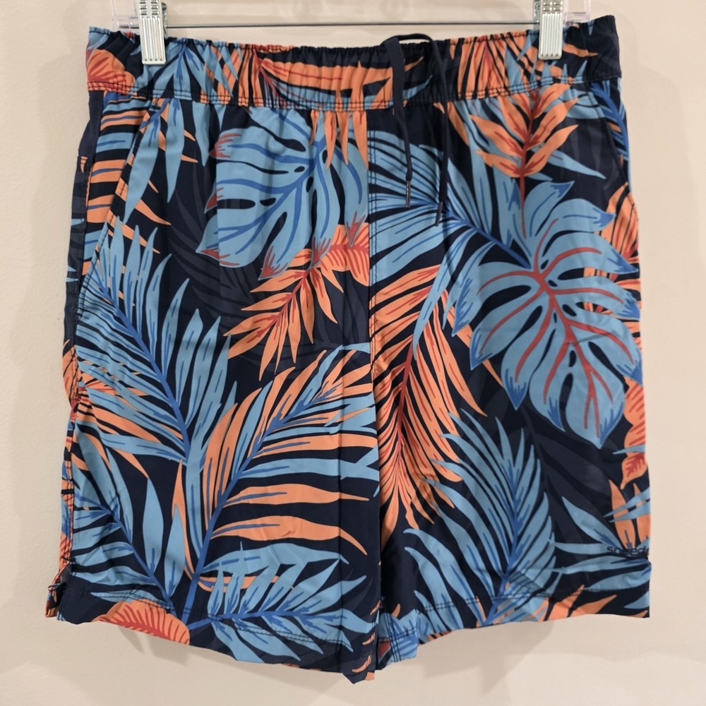 Speedo Mens Board Shorts Size Small Tropical Floral Colorful Beach Vacation‎